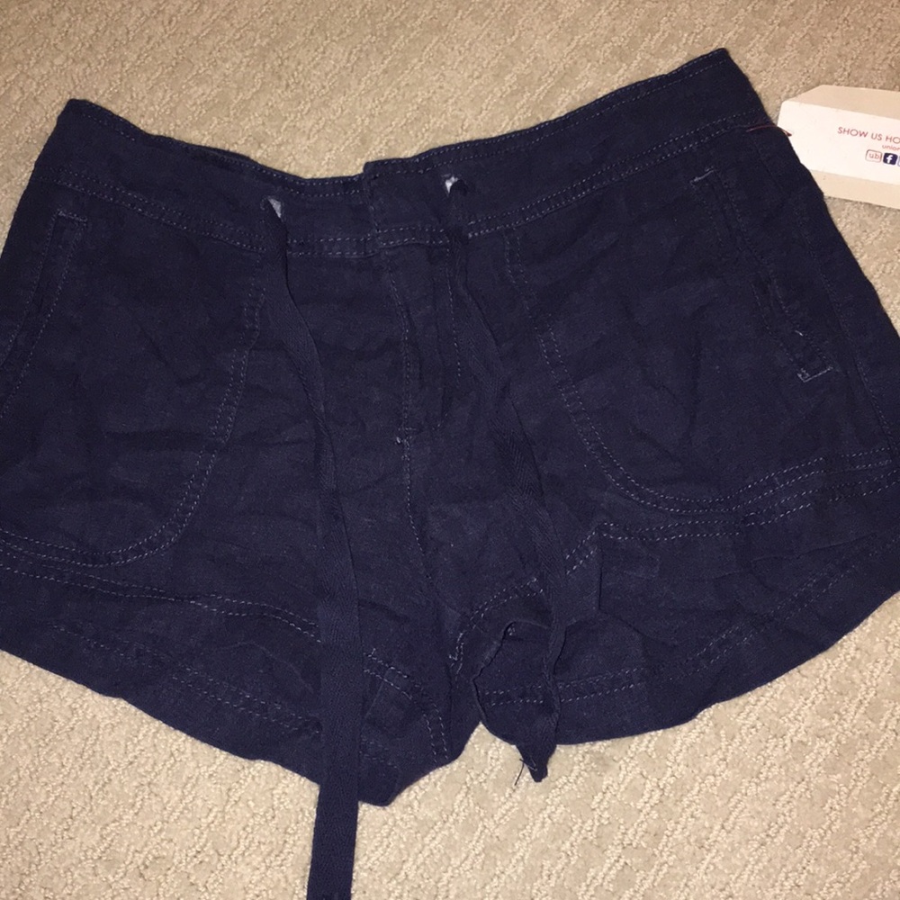 Navy linen shorts brand new!